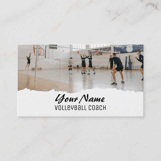 Volleyball Coach Business Card (Front)