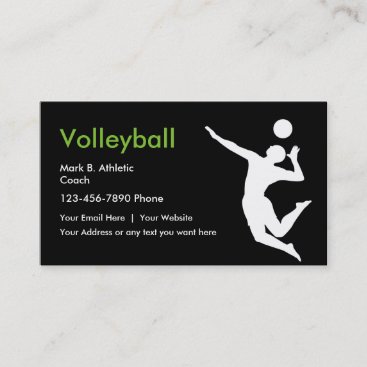 Volleyball Coach Business Cards