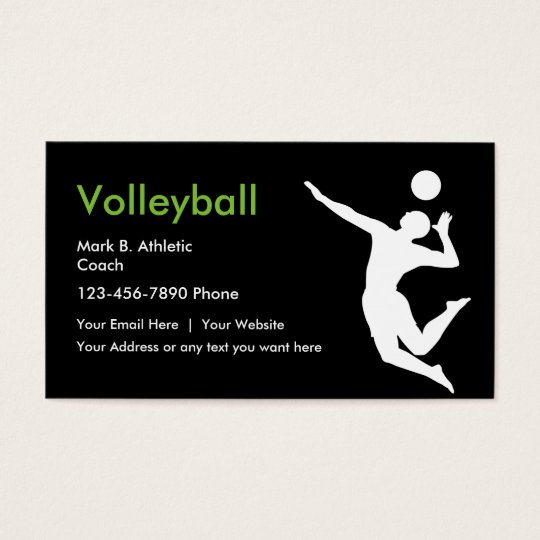 Volleyball Coach Business Cards