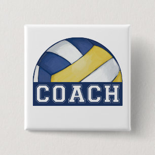 Volleyball Coach Button