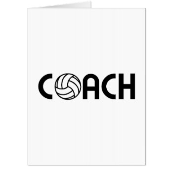Volleyball Coach Card by RicardoArtes at Zazzle