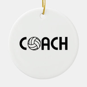Volleyball Coach Ceramic Ornament