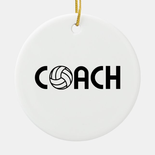 Volleyball Coach Ceramic Ornament (Front)