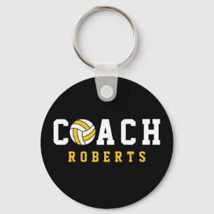 volleyball COACH [custom name] Keychain