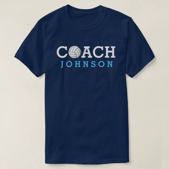 Volleyball Coach Custom Name TShirt Zazzle