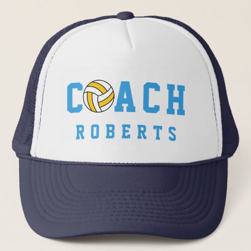 volleyball COACH custom name Trucker Hat