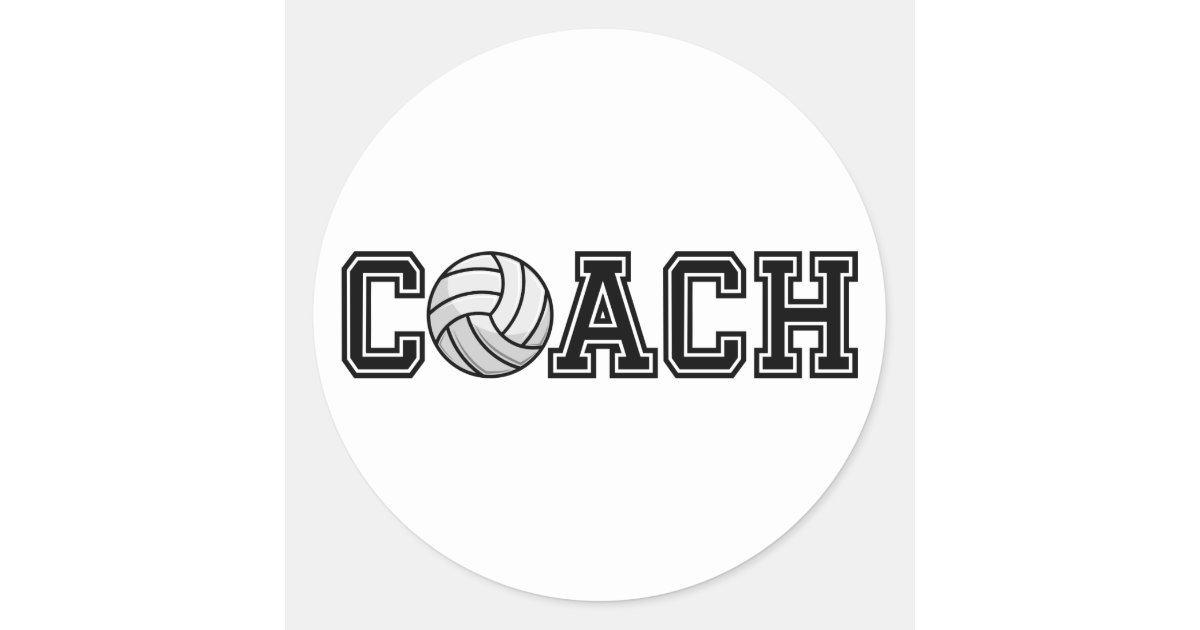 Volleyball Coach Custom Sticker | Zazzle