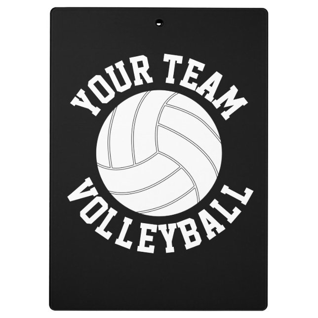 Volleyball Coach Custom Team Name and Color Sports Clipboard (Back)