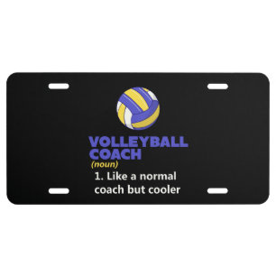 Volleyball Coach Definition License Plate