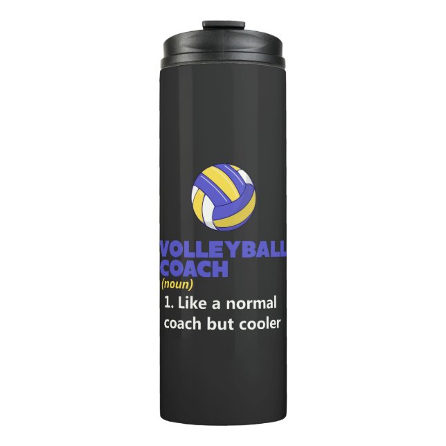 Volleyball Coach Definition Thermal Tumbler (Front)