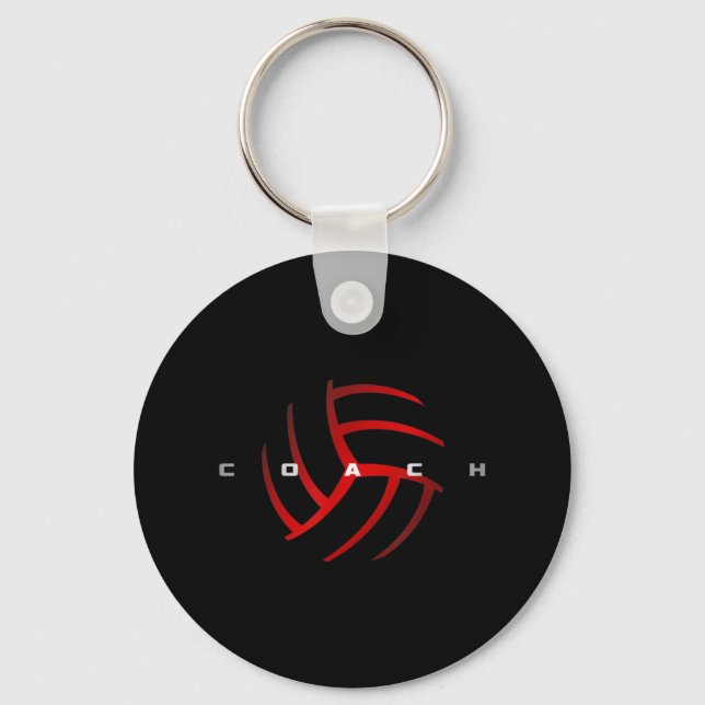 Volleyball Coach Keychain (Front)