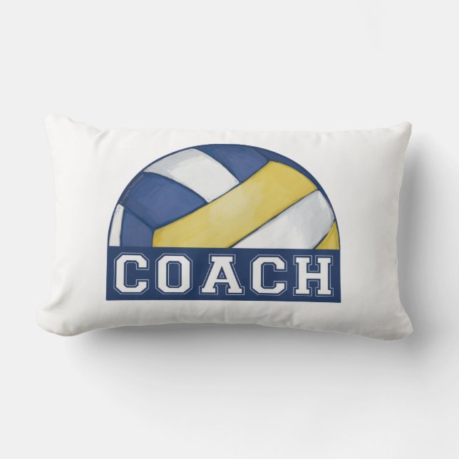 Volleyball Coach Lumbar Pillow (Front)