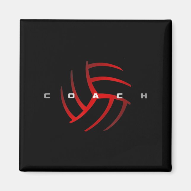 Volleyball Coach Magnet (Front)