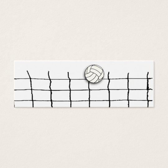 Volleyball coach mini business card
