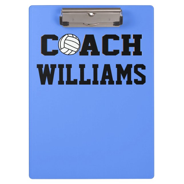 Volleyball Coach - Personalized Clipboard (Front)