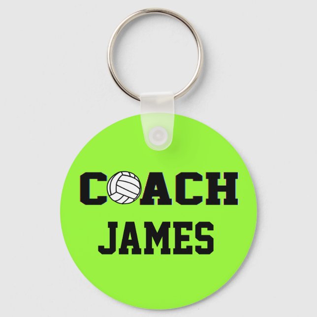 Volleyball Coach - Personalized Keychain (Front)