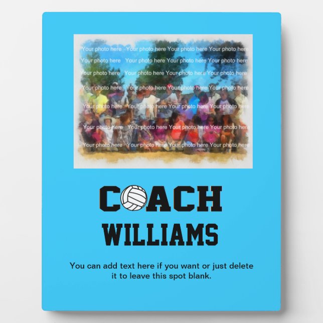 Volleyball Coach - Personalized Plaque (Front)
