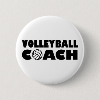 Volleyball coach pinback button