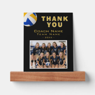 Volleyball Coach Player Name Photo Thank You Card Picture Ledge