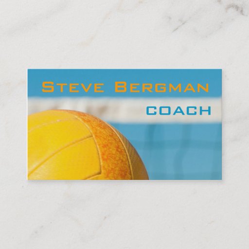 Customizable Volleyball Coach Player Business Card Template