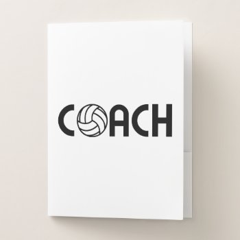 Volleyball Coach Pocket Folder by RicardoArtes at Zazzle