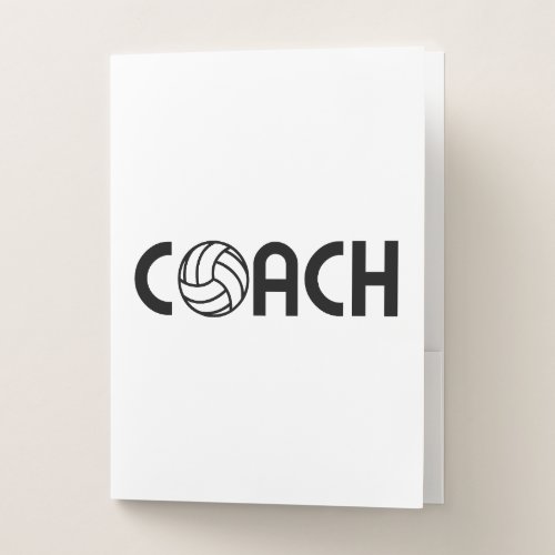 Volleyball Coach Pocket Folder