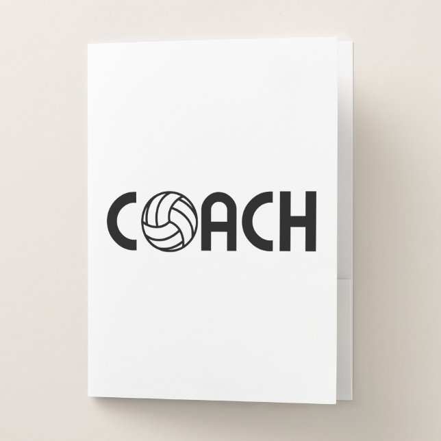 Volleyball Coach Pocket Folder (Front)
