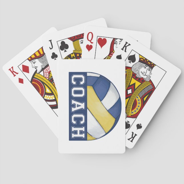 Volleyball Coach Poker Cards (Back)