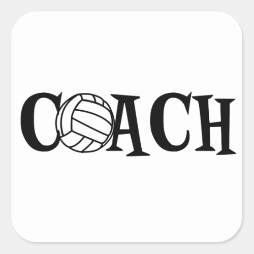 Volleyball Coach Square Sticker