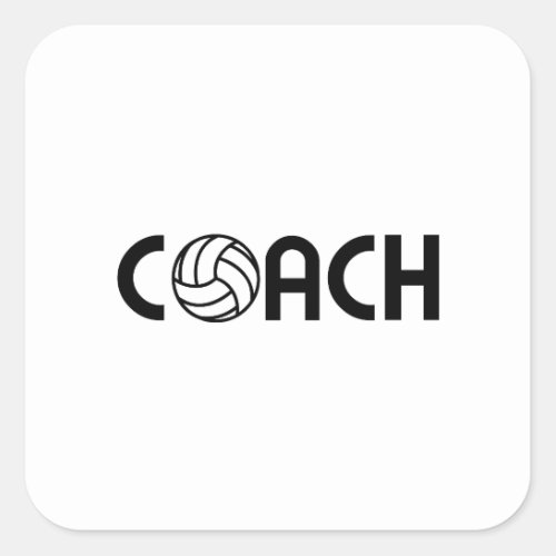 Volleyball Coach Square Sticker