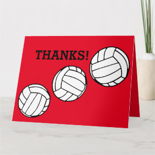 Volleyball Coach Thank You Card