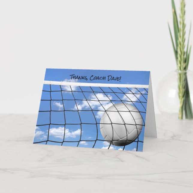 volleyball coach thank you card (Front)
