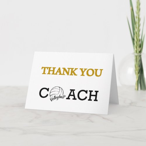 Volleyball Coach Thank you card