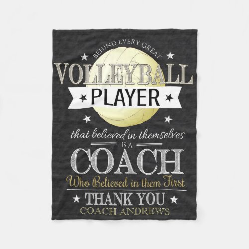 Volleyball Coach Thank You Gift Blanket