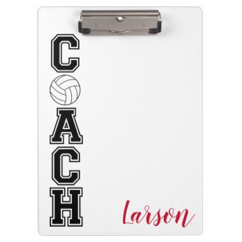 Volleyball Coach Thank You Gift Clip Board! Clipboard by Team_Lawrence at Zazzle