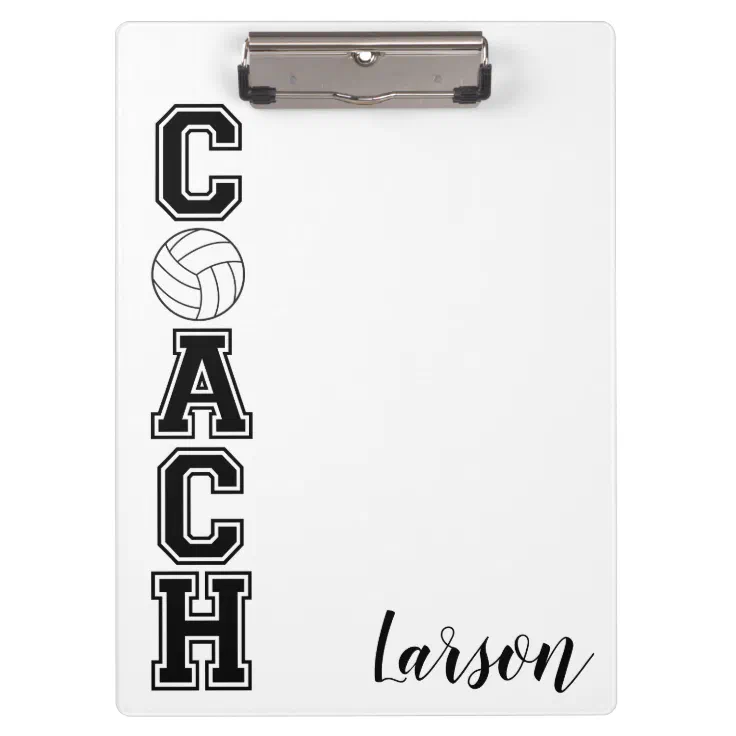Volleyball coach thank you gift clip board! clipboard | Zazzle