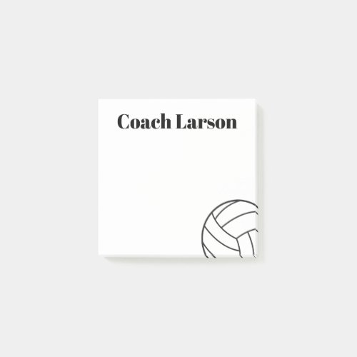 Volleyball coach thank you gift sticky notes post_it notes