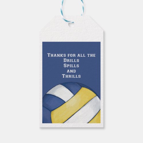 Volleyball Coach Thank You Gift Tags