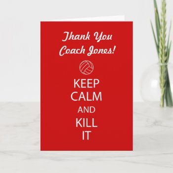 Volleyball Coach Thank You Note Card by RelevantTees at Zazzle