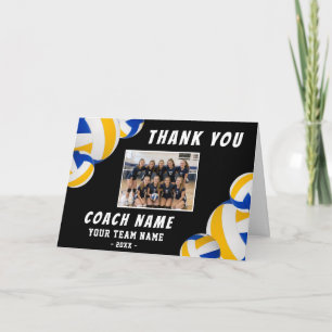 Volleyball Coach Thank You Personalized Team Photo Card