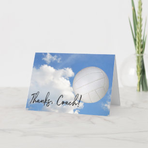 Volleyball Coach Thanks Letterpress Thank You Card