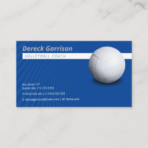 Volleyball Coach   Trainer Practice Lessons Business Card