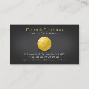 Volleyball Coach   Trainer Practice Lessons Business Card