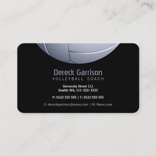 Volleyball Coach  Trainer Practice Lessons Business Card