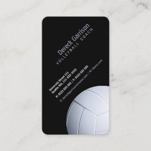 Volleyball Coach   Trainer Practice Lessons Business Card