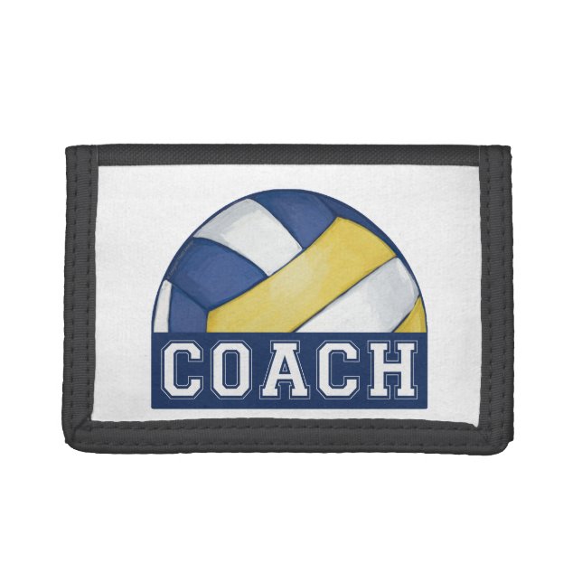 Volleyball Coach Tri-fold Wallet (Front)