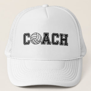 Volleyball Coach Typography Graphic Trucker Hat