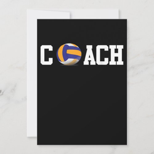 Volleyball Coach Volleyball Ball Sport Gift Holiday Card