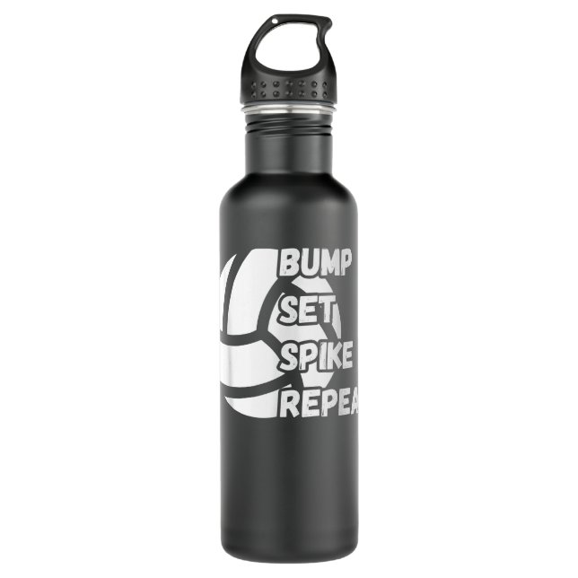 Volleyball coach volleyball player volleyball girl stainless steel water bottle (Front)