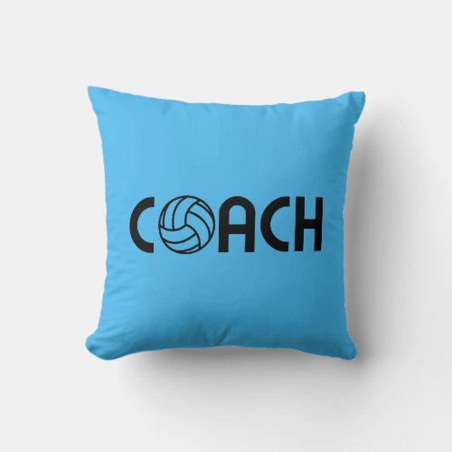 Volleyball Coach who loves their job Throw Pillow